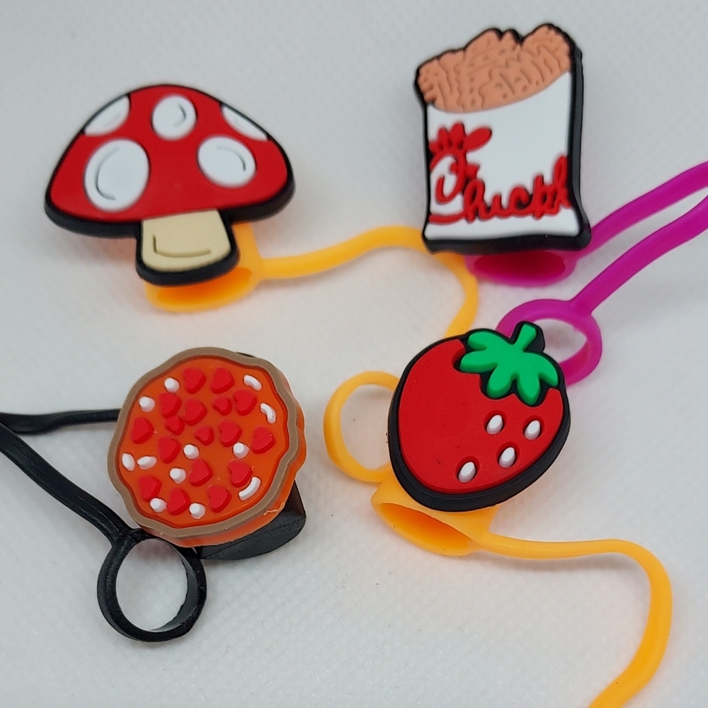 Chick-fil-A Straw Cover Set Set of 4 ~NEW
